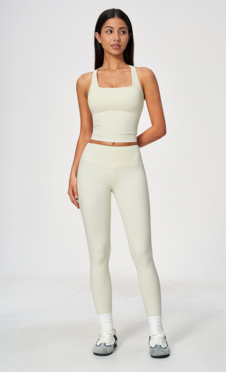 Sophie Square Neck Racerback Built-In Bra Tank Top