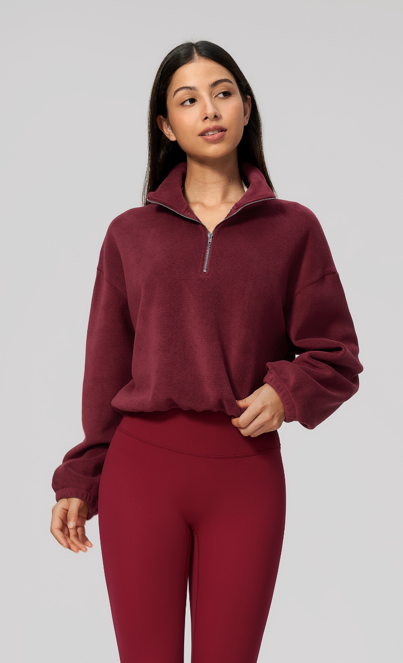 Kaia Double-Sided Fleece Half Zip Pullover