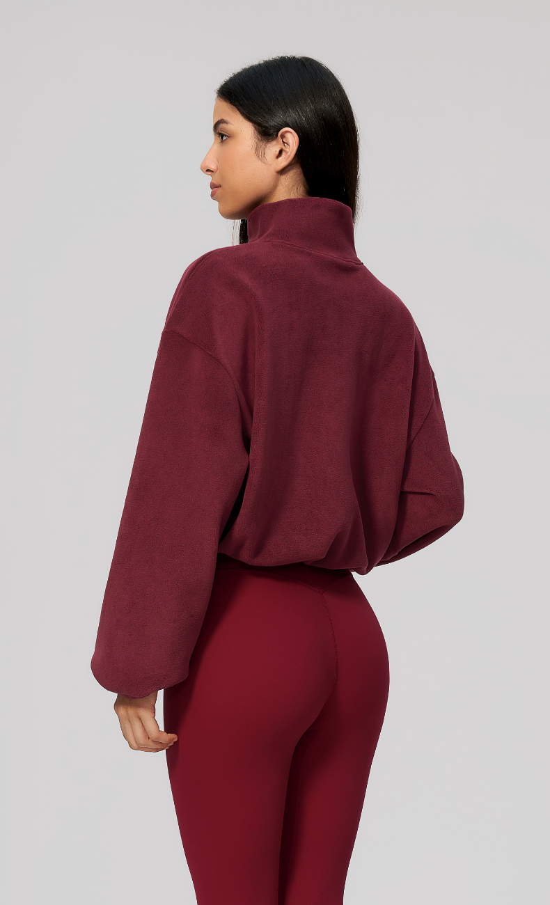 Kaia Double-Sided Fleece Half Zip Pullover