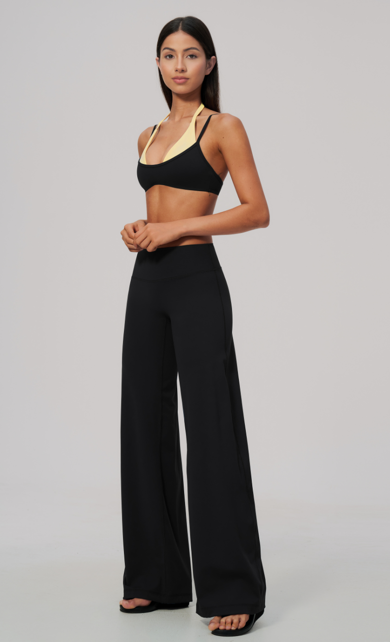 Tessa Layered Sports Bra Wide Leg Workout Set