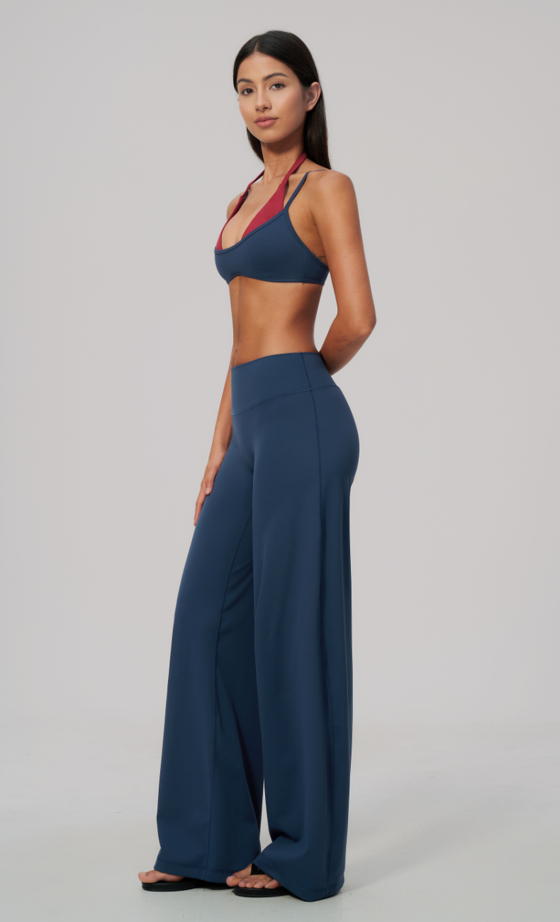 Tessa Layered Sports Bra Wide Leg Workout Set