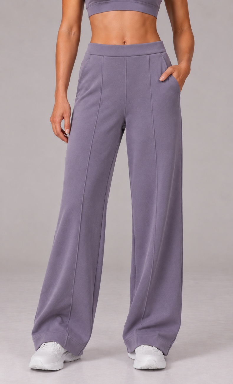 Ivanka Mid Rise Pintuck Wide Leg Pant