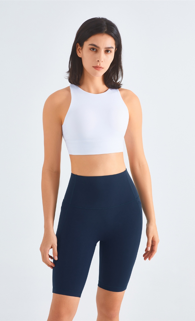 Isis High-Waist Seamless Biker Short With Pocket - WOO YOGA