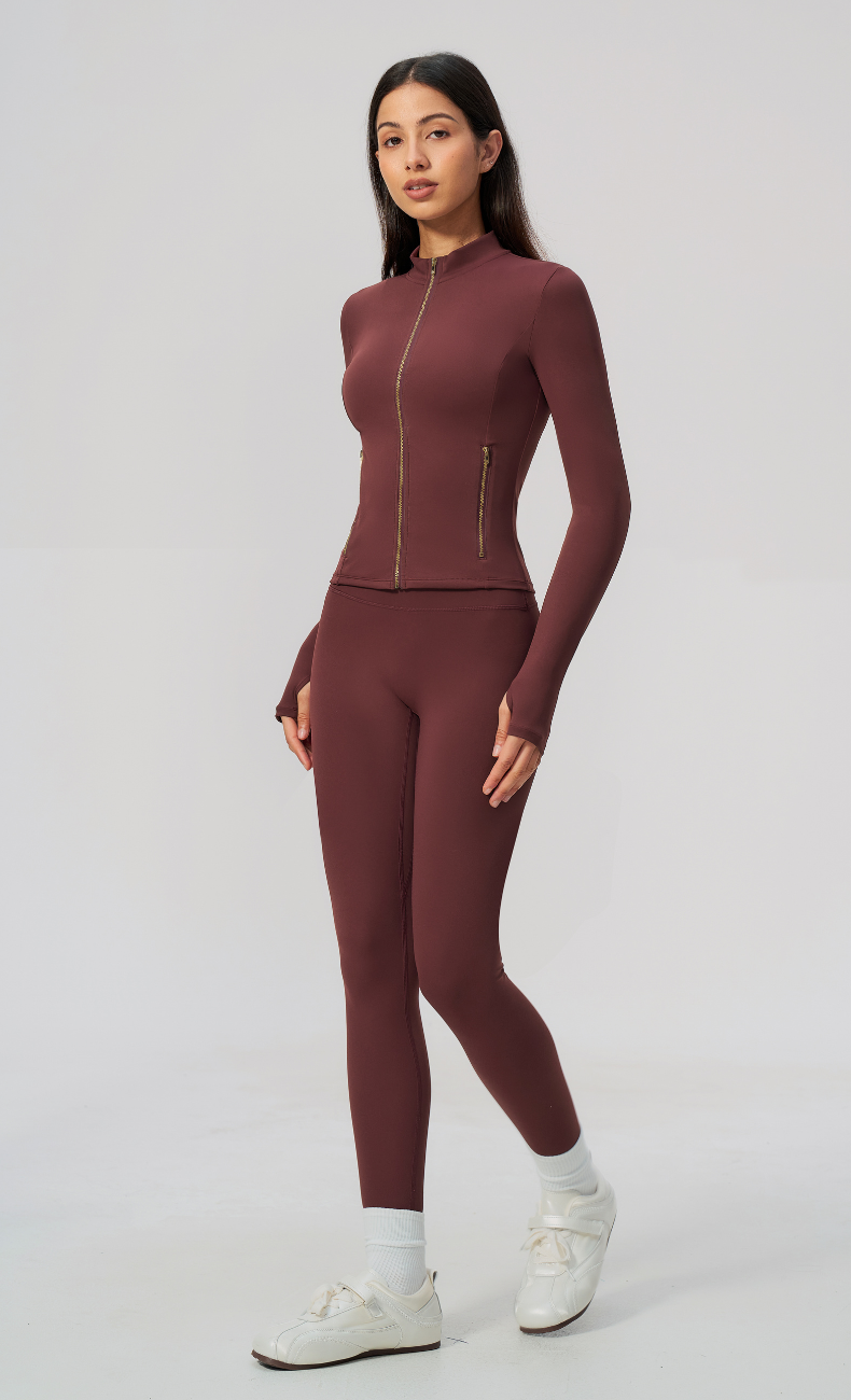 Lauren Full-Zip Jacket High Waisted Leggings Workout Set