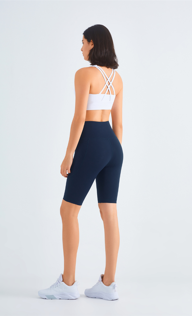 Isis High-Waist Seamless Biker Short With Pocket - WOO YOGA