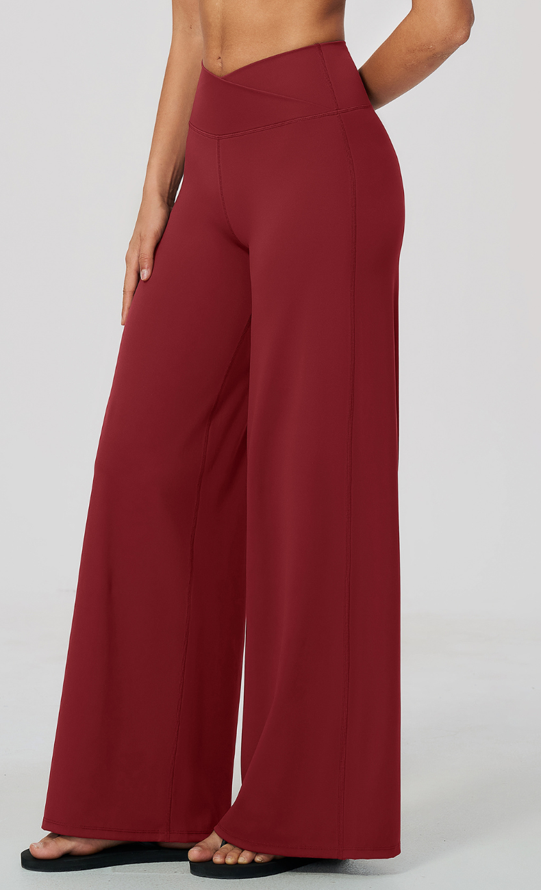 Priscilla Cross Waist Wide Leg Pant