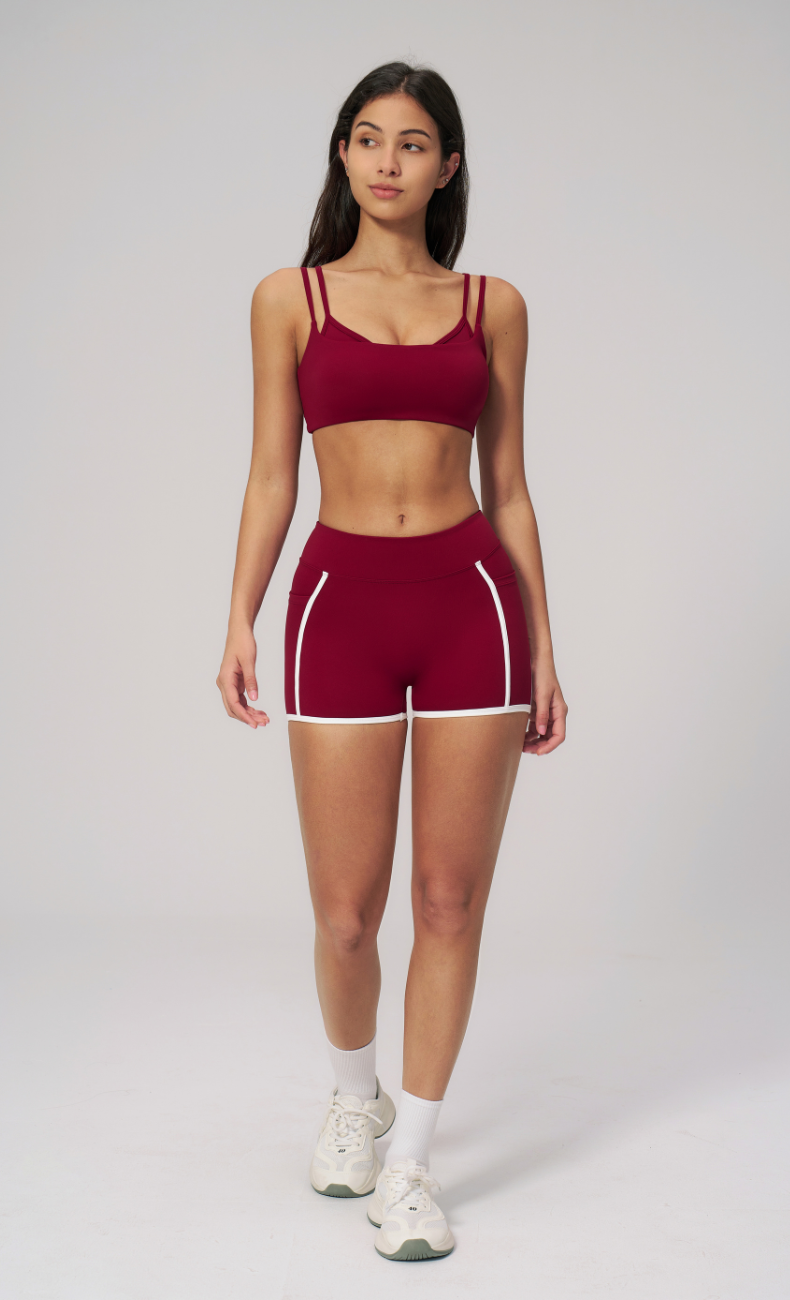 Juliette Double Strap Twist Back Sports Bra