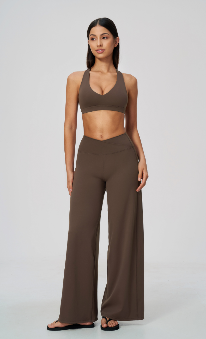 Priscilla Cross Waist Wide Leg Pant