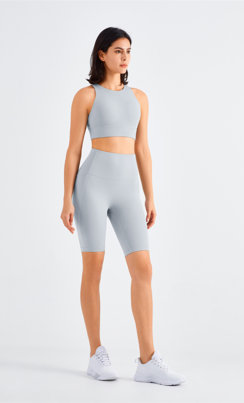 Isis High-Waist Seamless Biker Short With Pocket - WOO YOGA