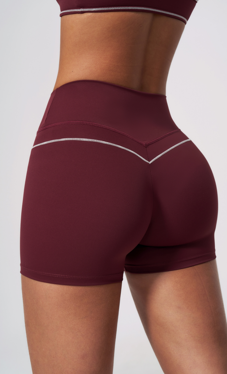 Arielle V-Neck Cami High Waist Shorts Workout Set