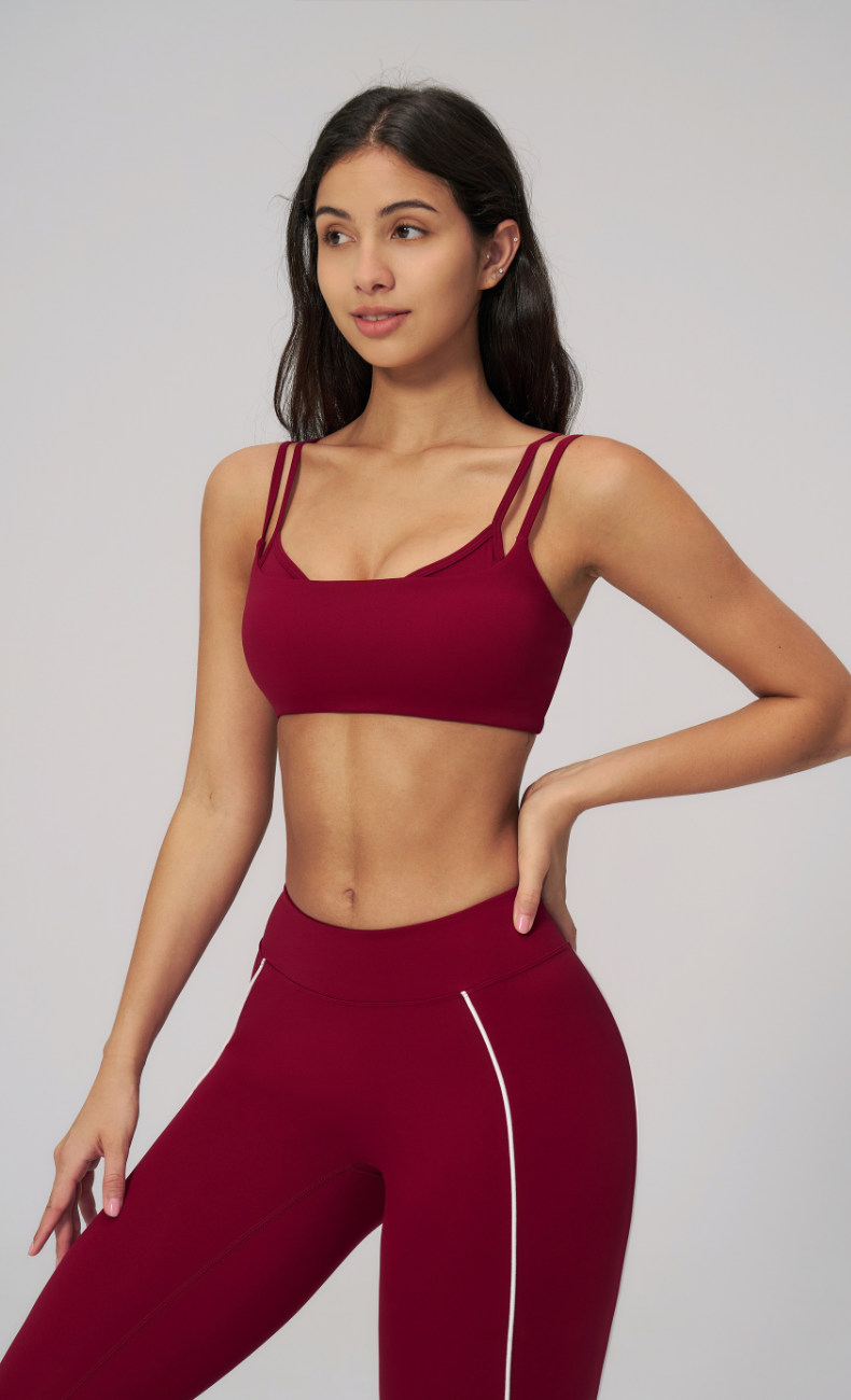 Juliette Double Strap Twist Back Sports Bra