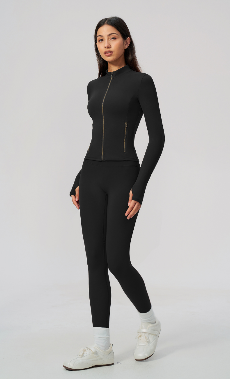 Lauren Full-Zip Jacket High Waisted Leggings Workout Set