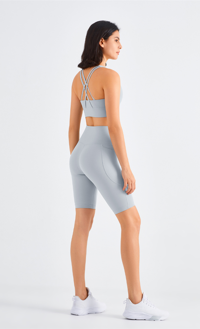 Isis High-Waist Seamless Biker Short With Pocket - WOO YOGA