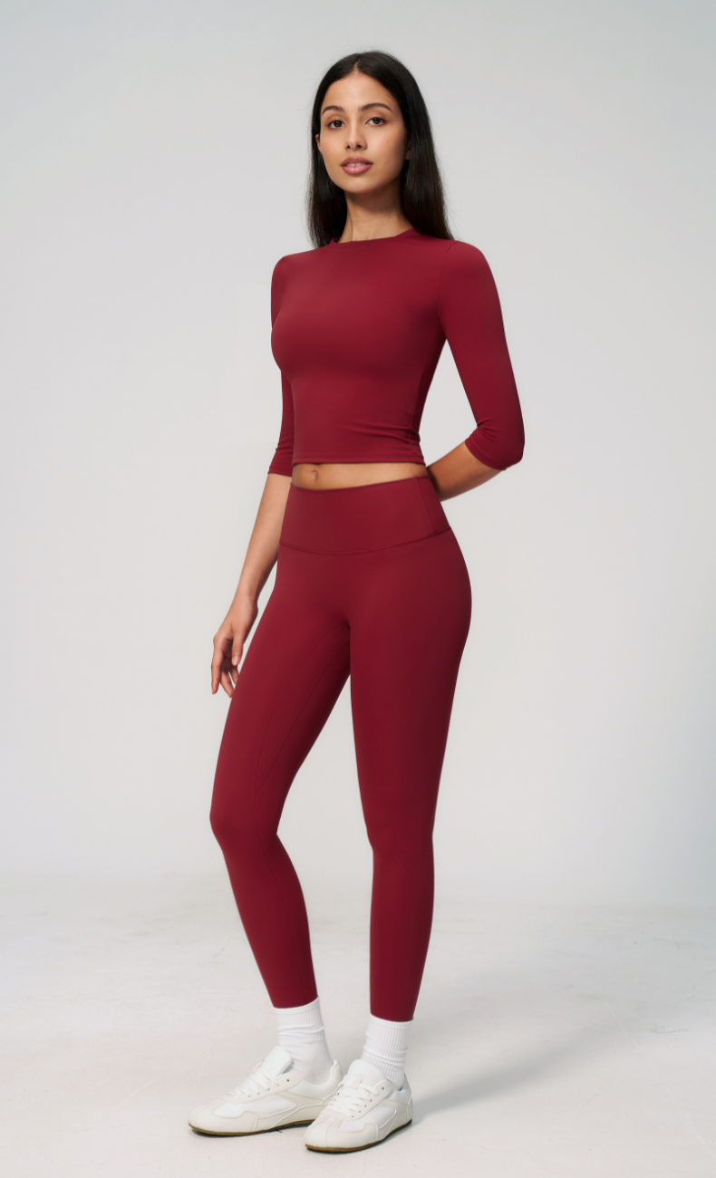 Alexandra 3/4 Sleeve High Waisted Leggings Workout Set