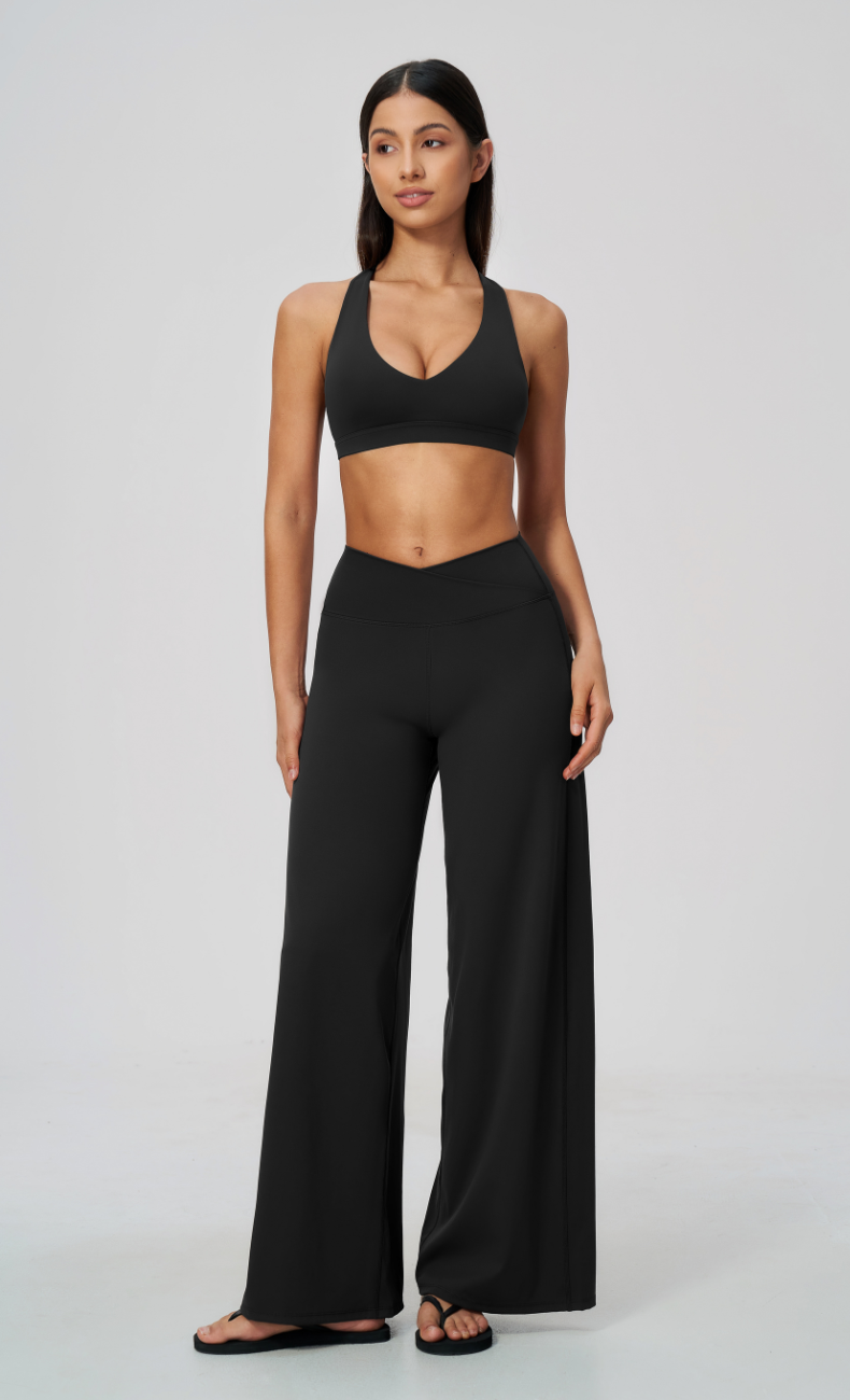 Priscilla Cross Waist Wide Leg Pant