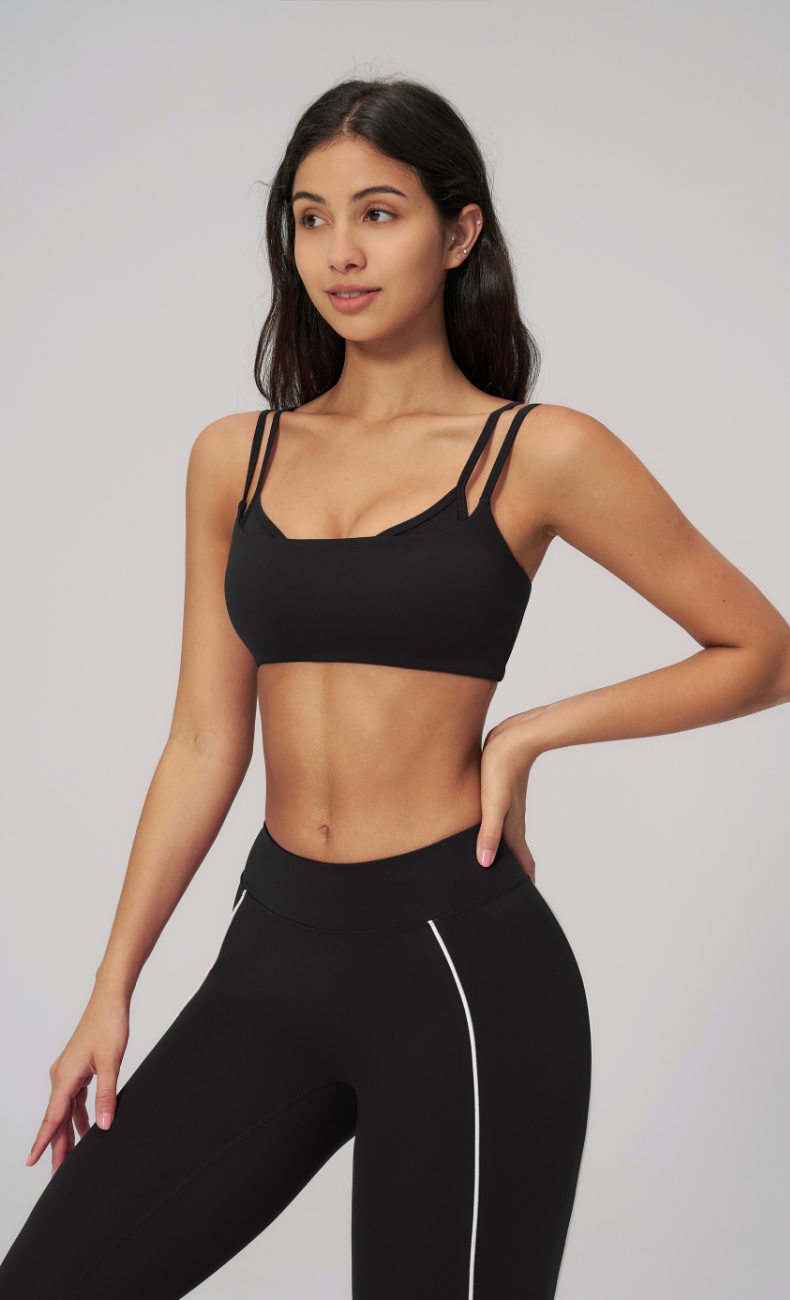 Juliette Double Strap Twist Back Sports Bra