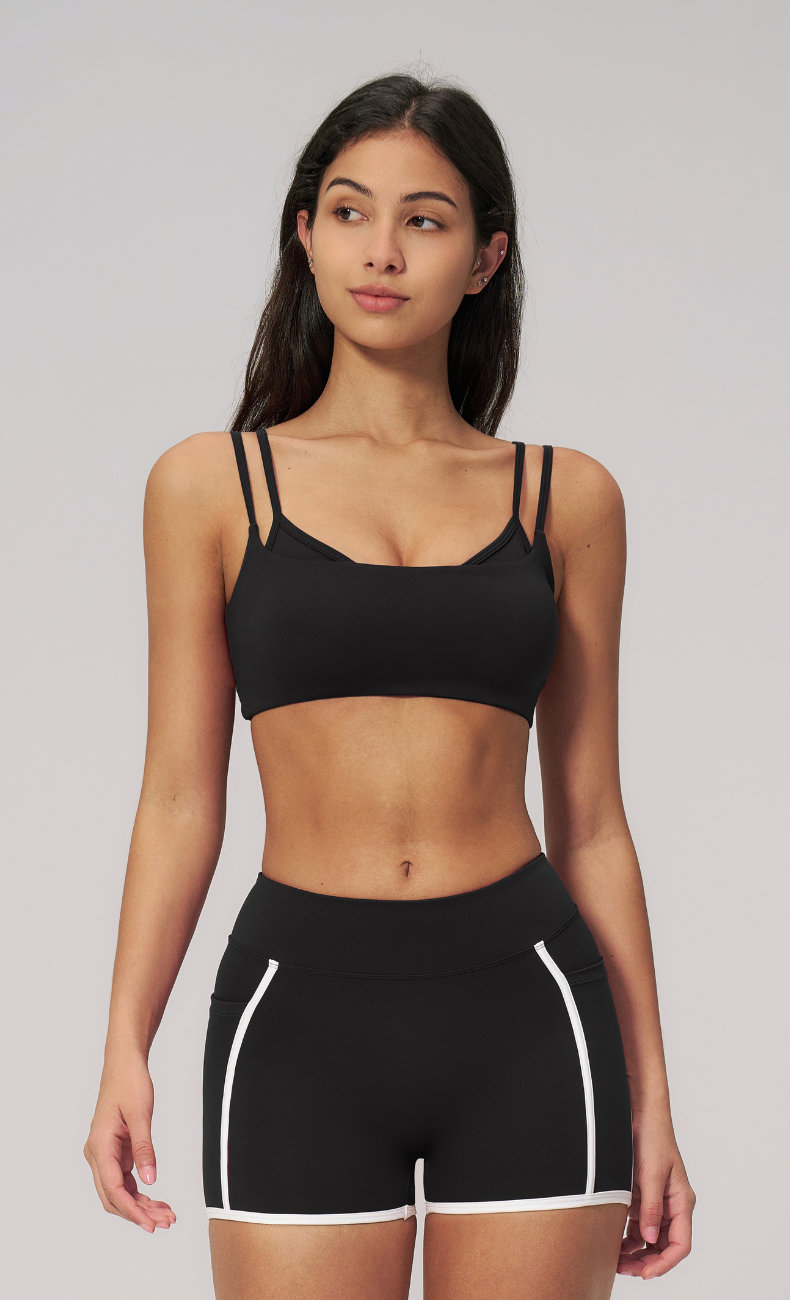 Juliette Double Strap Twist Back Sports Bra