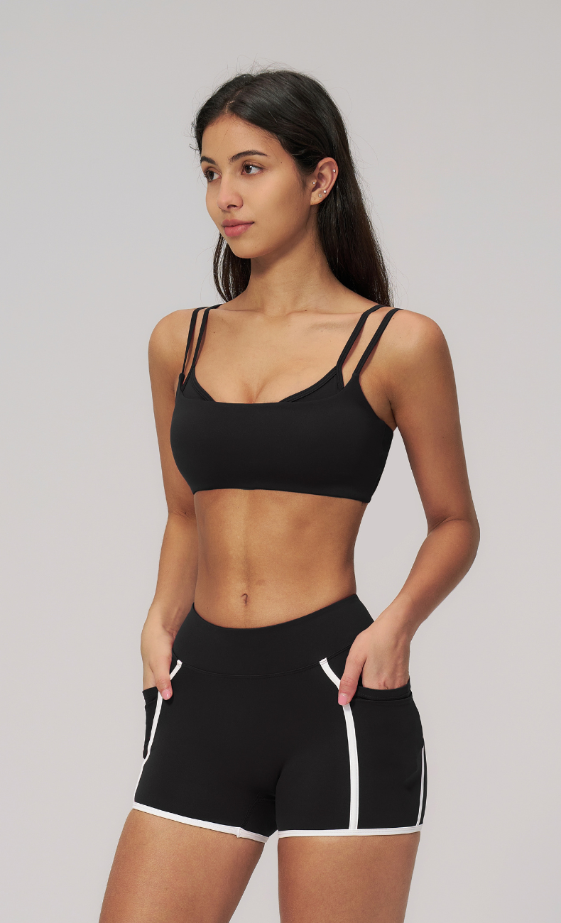 Juliette Double Strap Twist Back Sports Bra