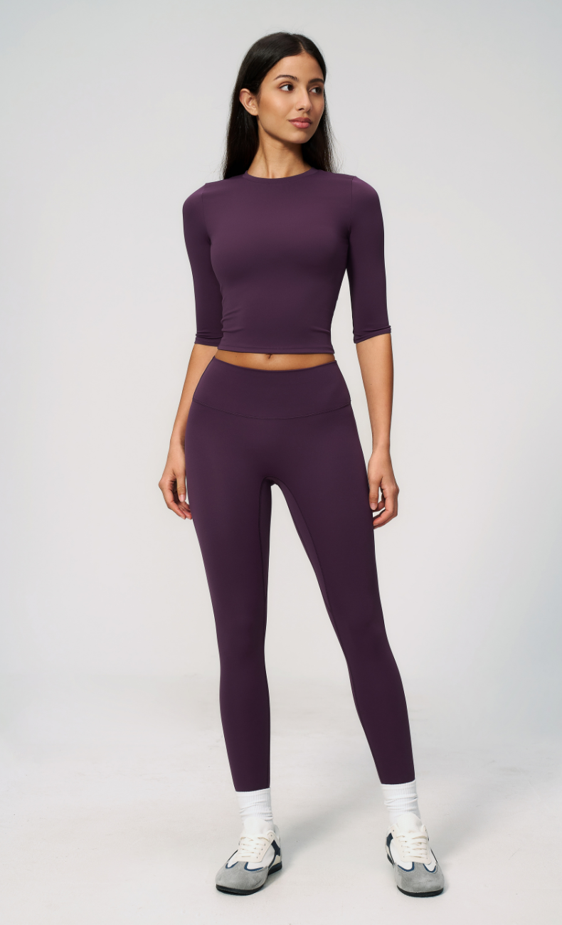 Alexandra 3/4 Sleeve High Waisted Leggings Workout Set