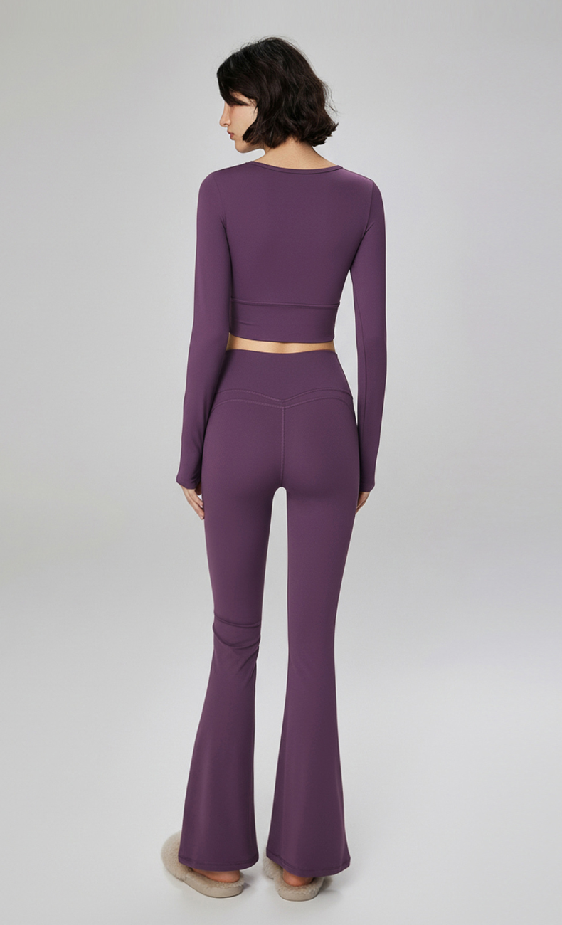 Elena Seamless Slim Fit Cropped Long Sleeve