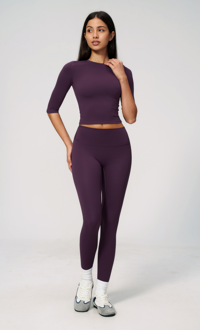 Alexandra 3/4 Sleeve High Waisted Leggings Workout Set