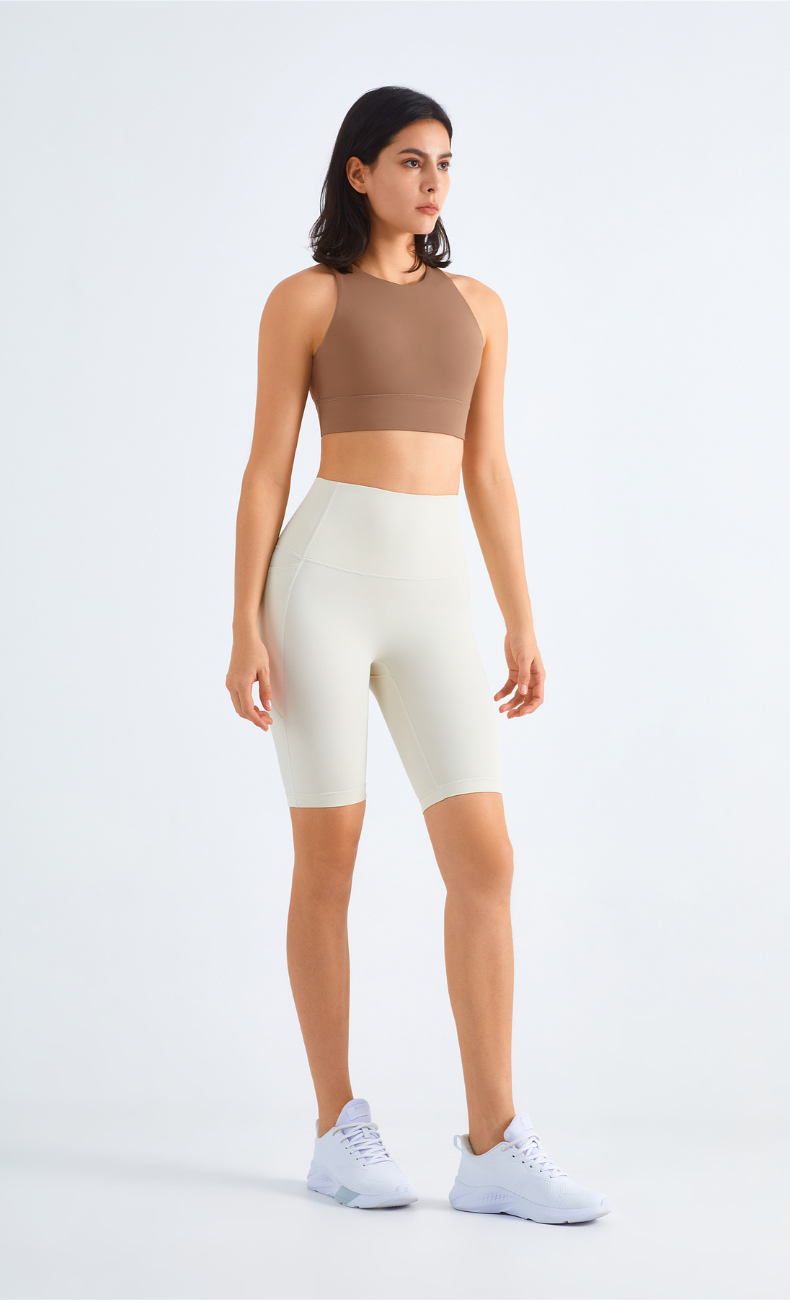 Isis High-Waist Seamless Biker Short With Pocket - WOO YOGA