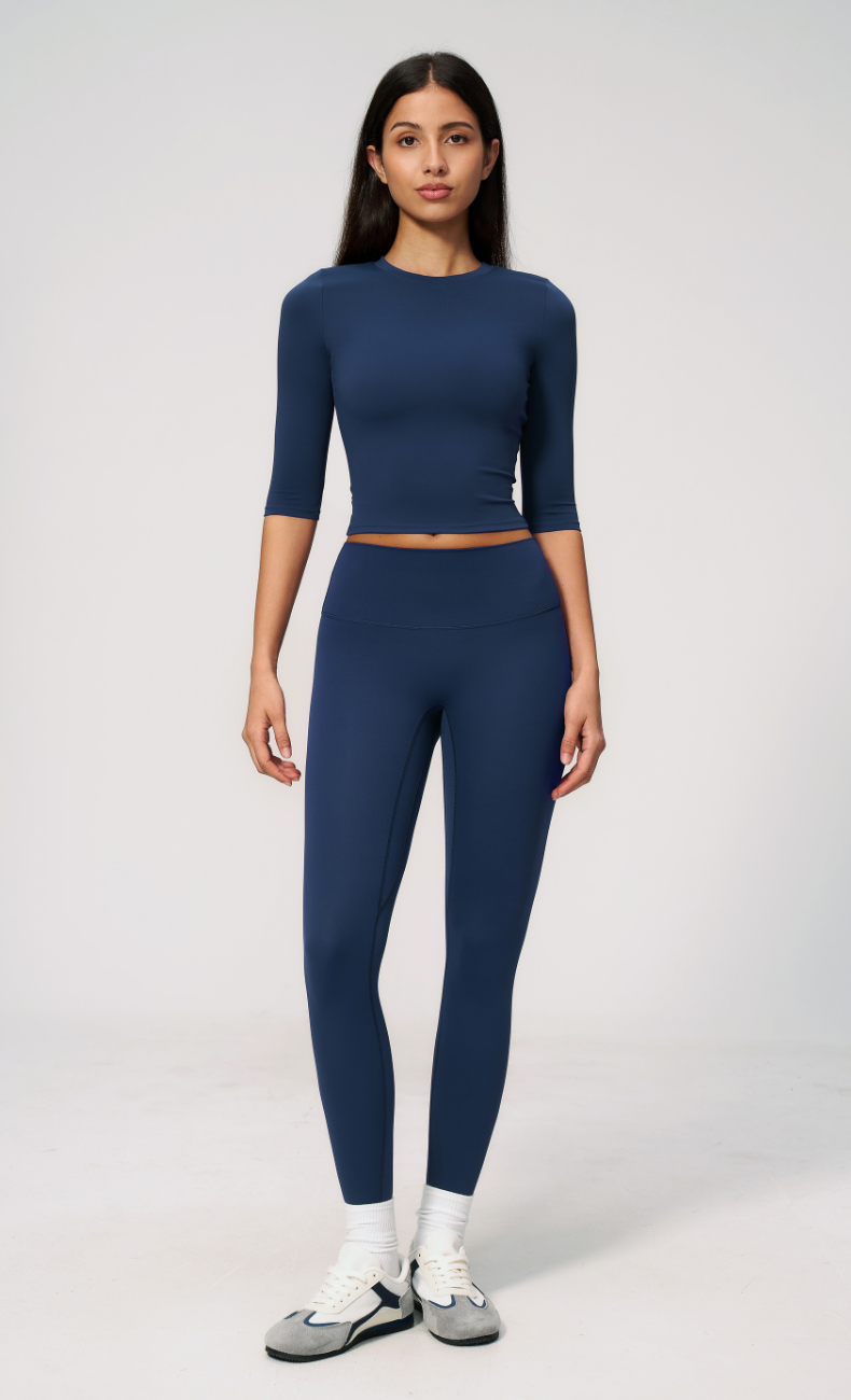 Alexandra 3/4 Sleeve High Waisted Leggings Workout Set