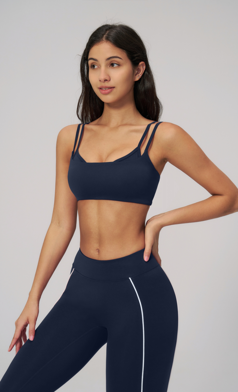 Juliette Double Strap Twist Back Sports Bra