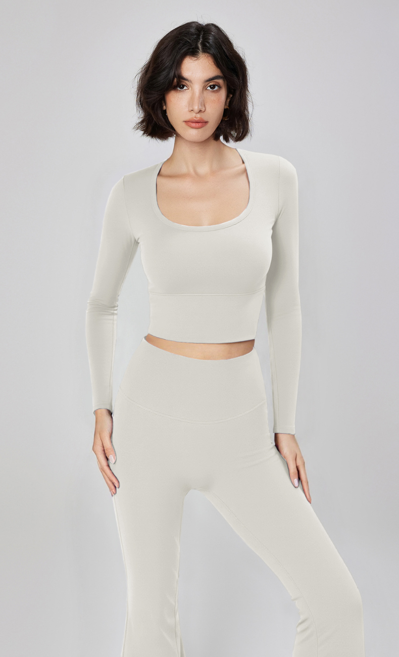 Elena Seamless Slim Fit Cropped Long Sleeve