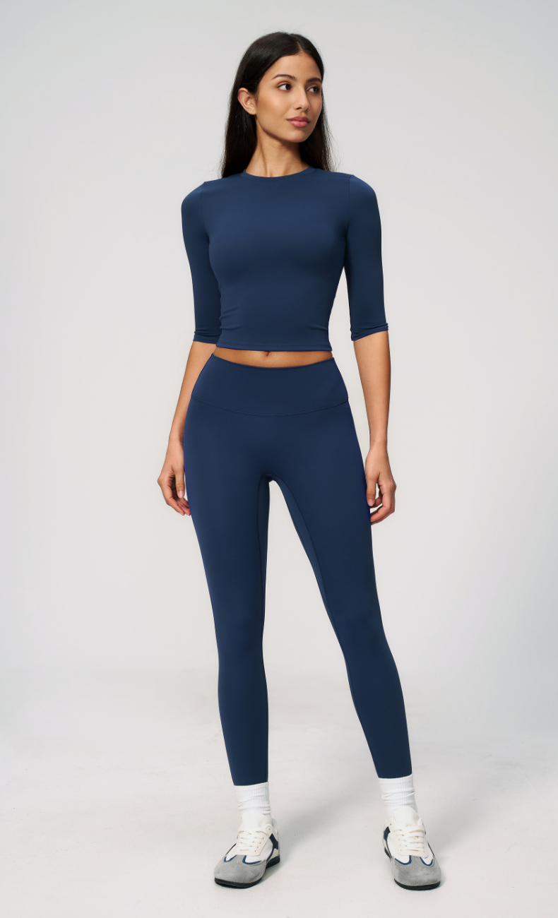 Alexandra 3/4 Sleeve High Waisted Leggings Workout Set