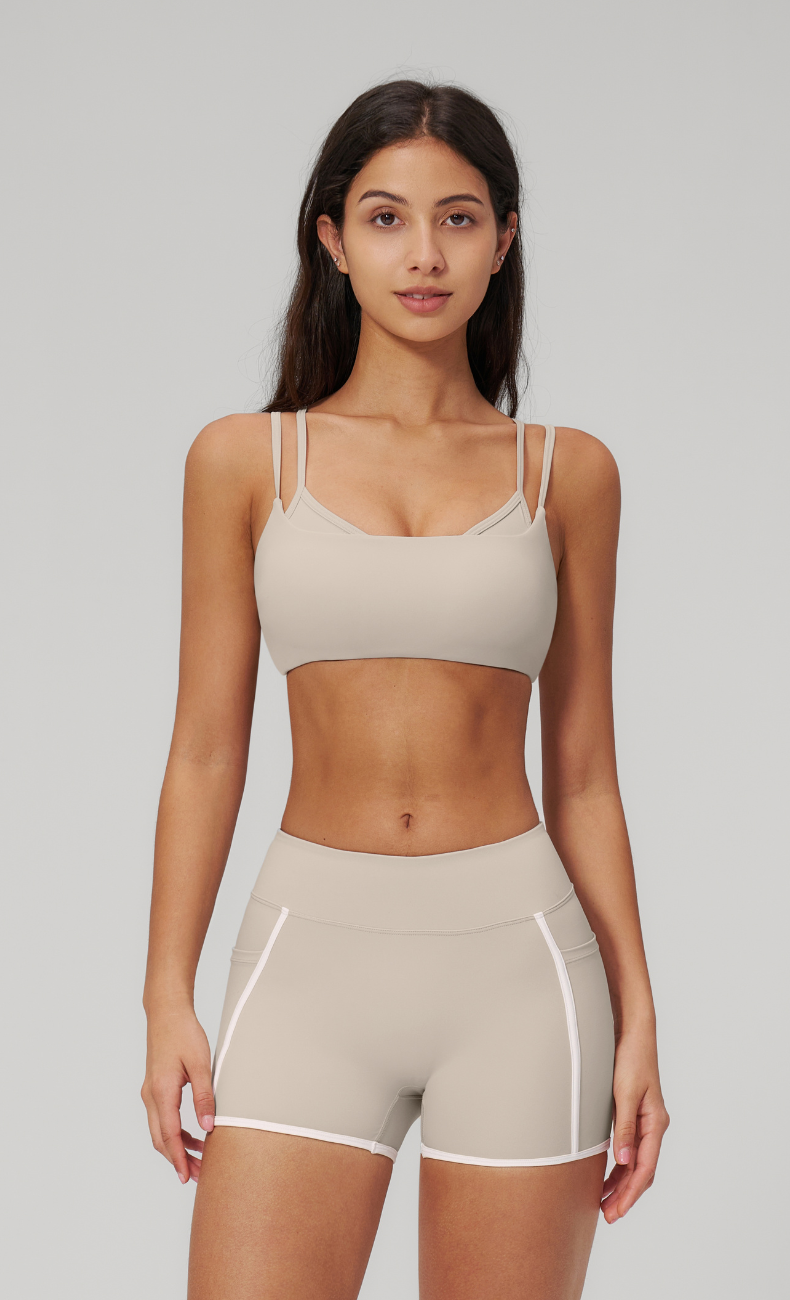 Juliette Double Strap Twist Back Sports Bra