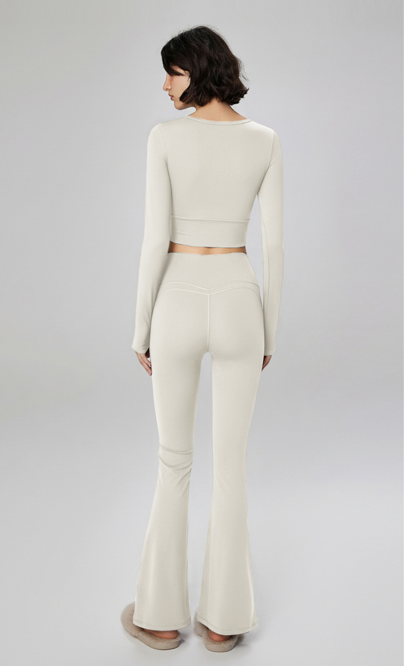 Elena Seamless Slim Fit Cropped Long Sleeve