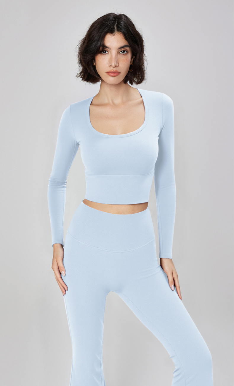 Elena Seamless Slim Fit Cropped Long Sleeve
