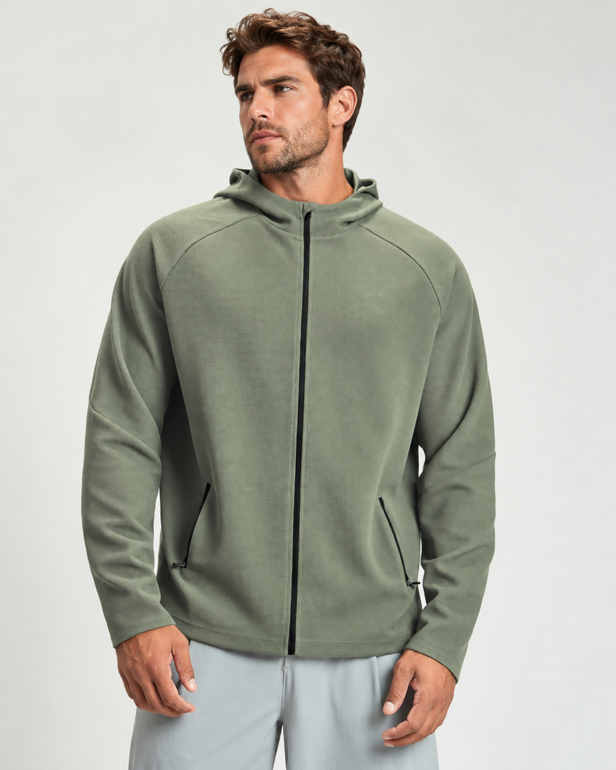 Everyday Ease Waffle Men's Full-Zip Hoodie