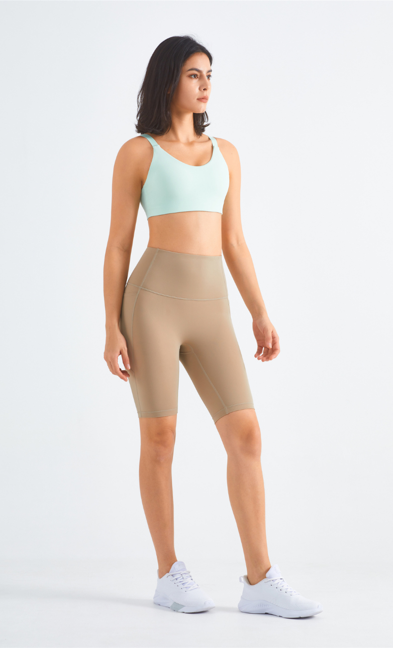 Isis High-Waist Seamless Biker Short With Pocket - WOO YOGA