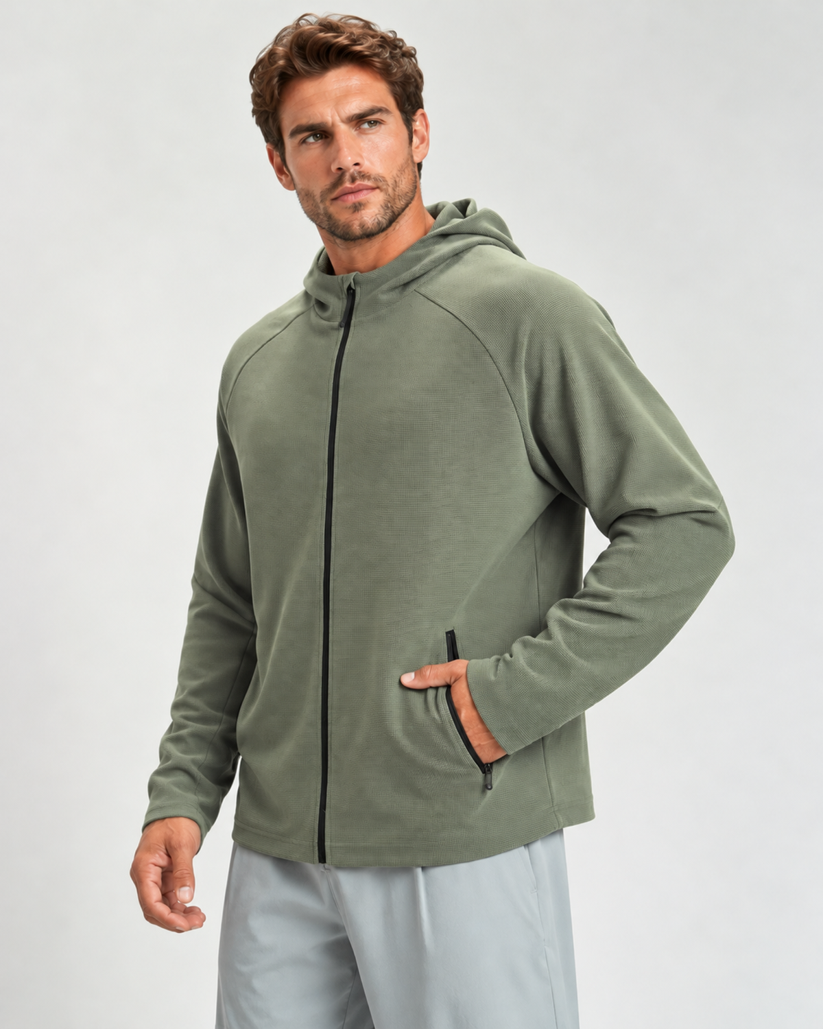 Everyday Ease Waffle Men's Full-Zip Hoodie