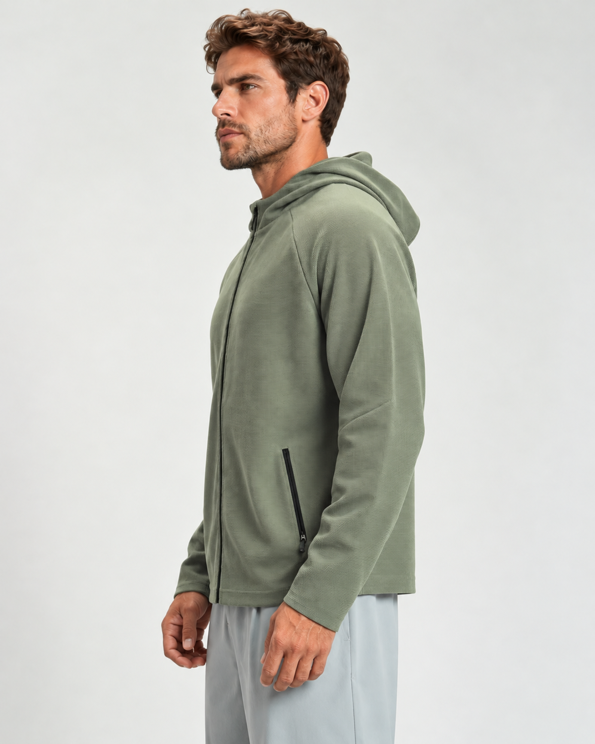 Everyday Ease Waffle Men's Full-Zip Hoodie