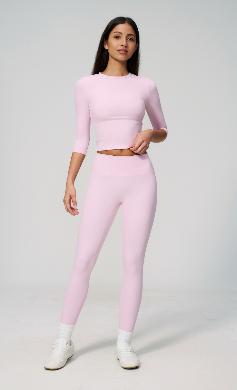 Alexandra 3/4 Sleeve High Waisted Leggings Workout Set