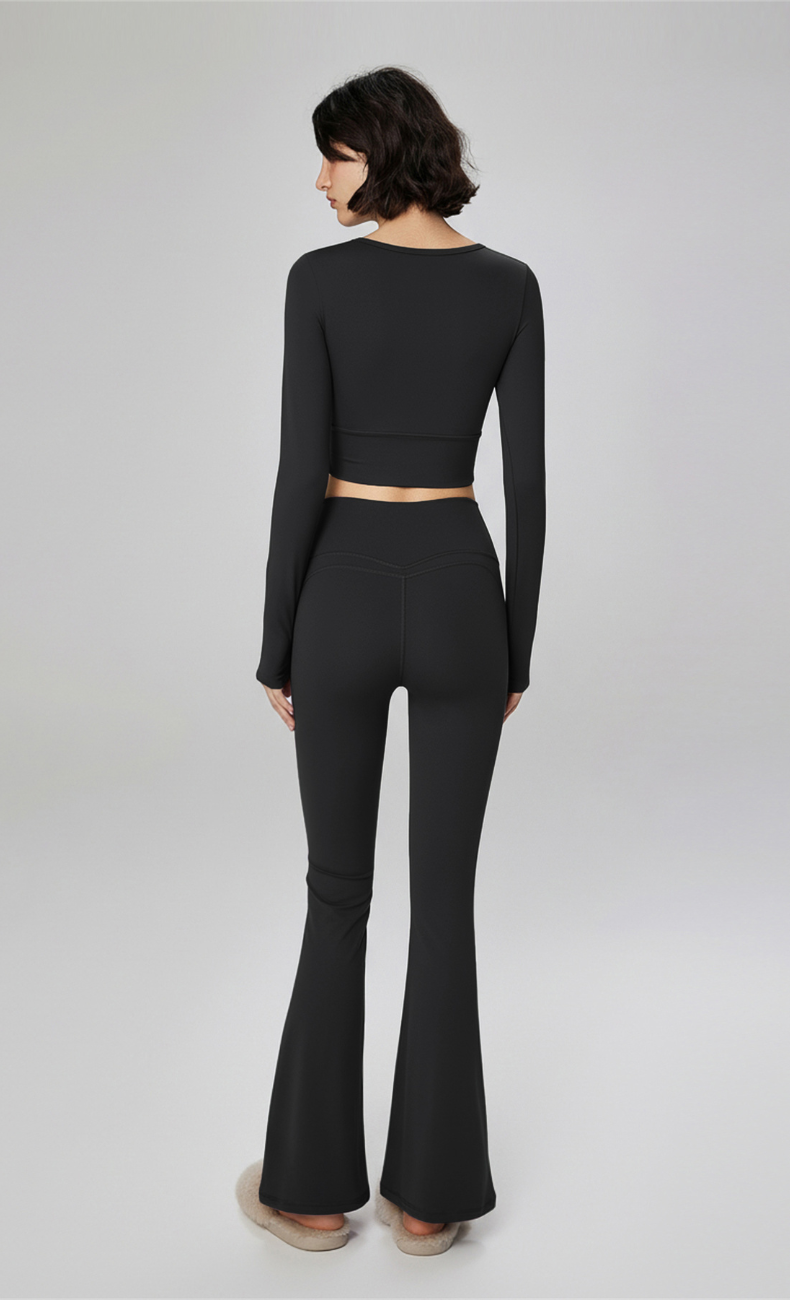 Elena Seamless Slim Fit Cropped Long Sleeve