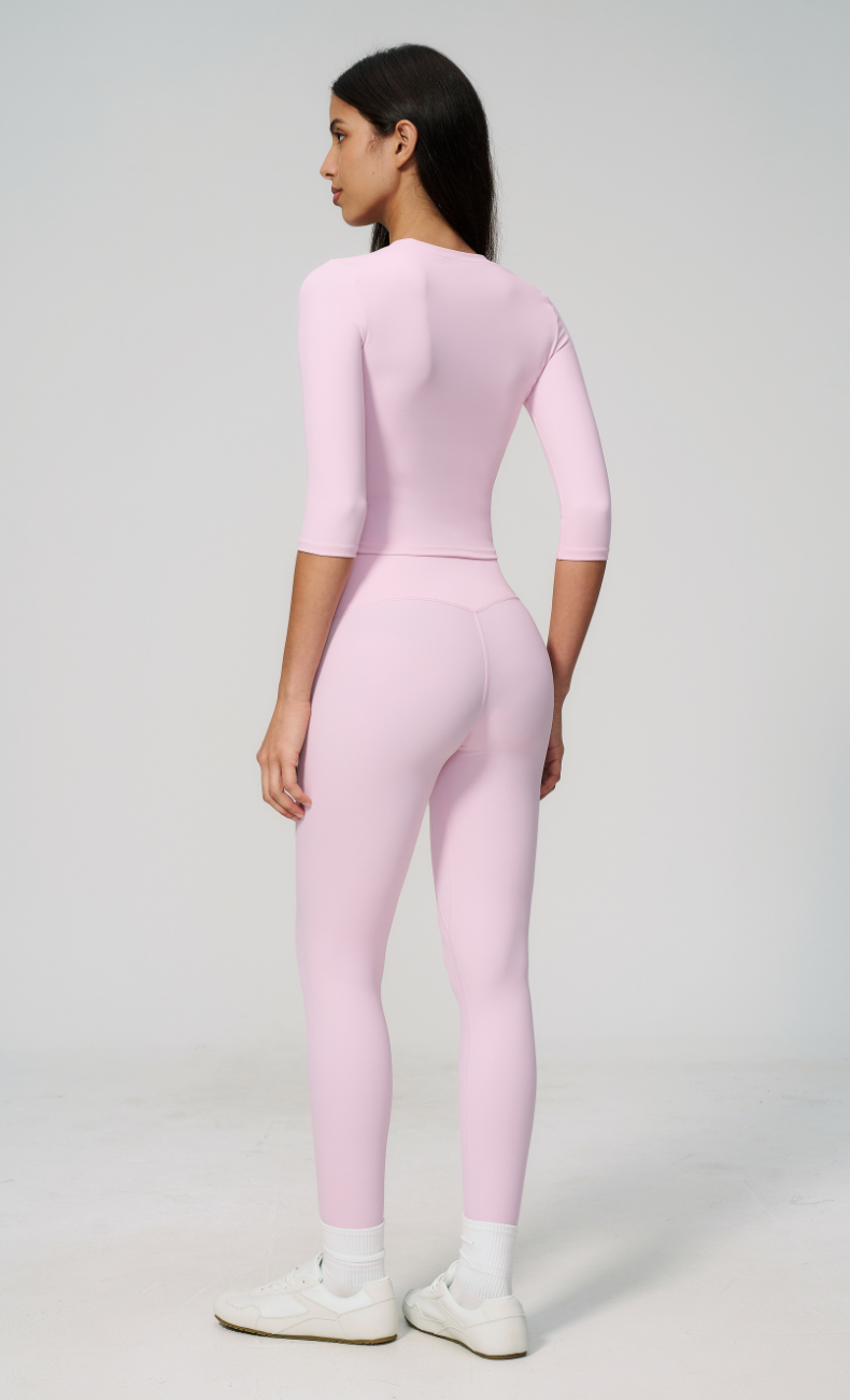Alexandra 3/4 Sleeve High Waisted Leggings Workout Set