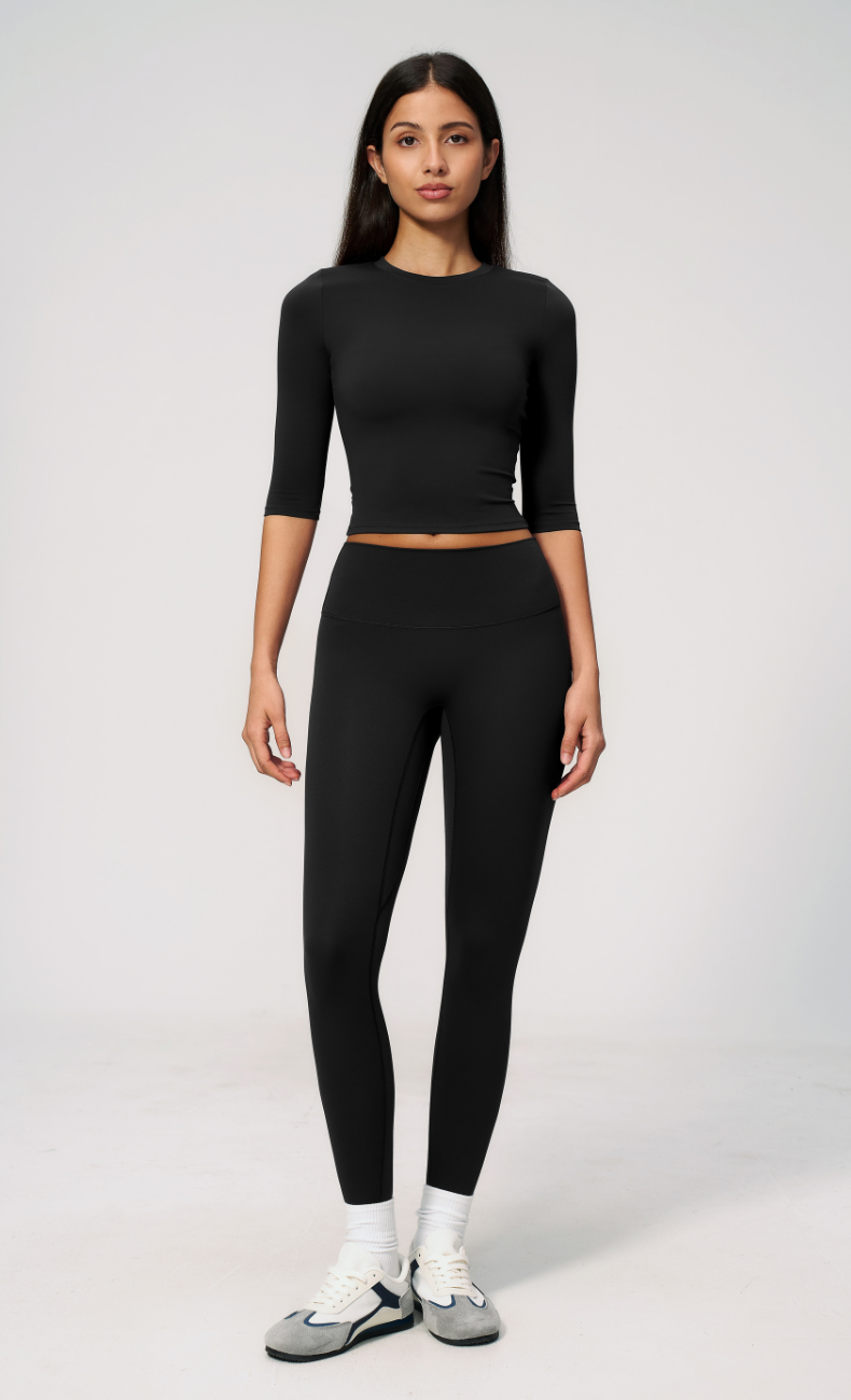 Alexandra 3/4 Sleeve High Waisted Leggings Workout Set