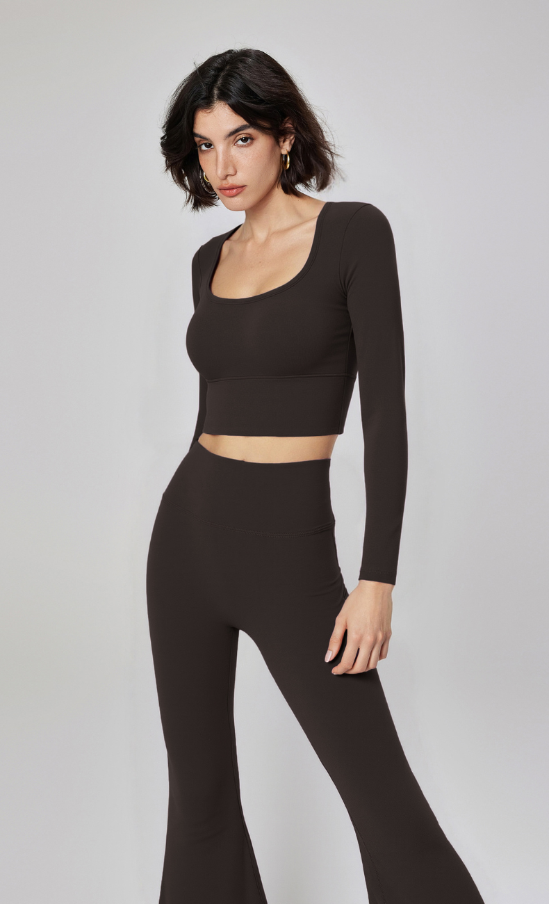Elena Seamless Slim Fit Cropped Long Sleeve
