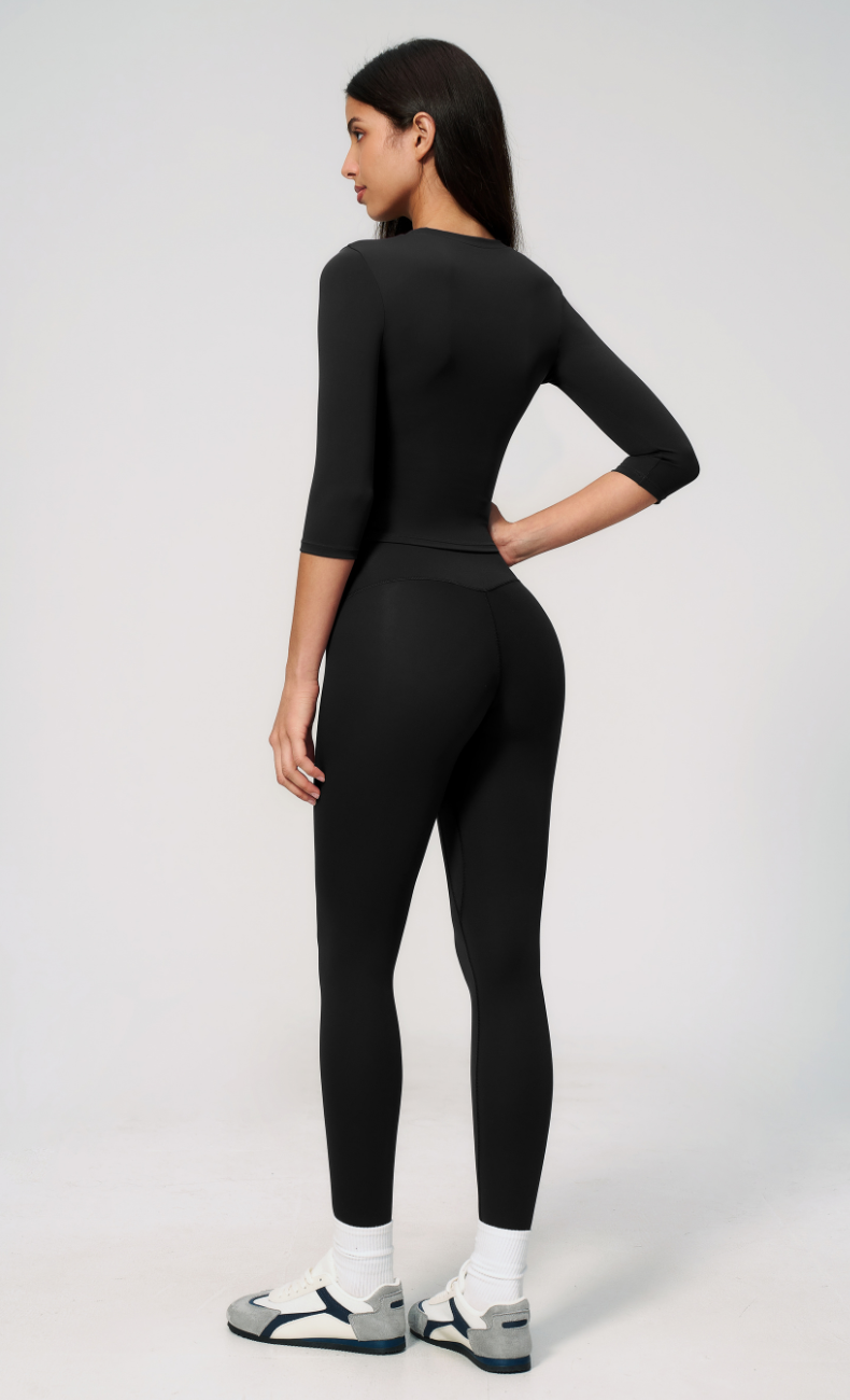 Alexandra 3/4 Sleeve High Waisted Leggings Workout Set