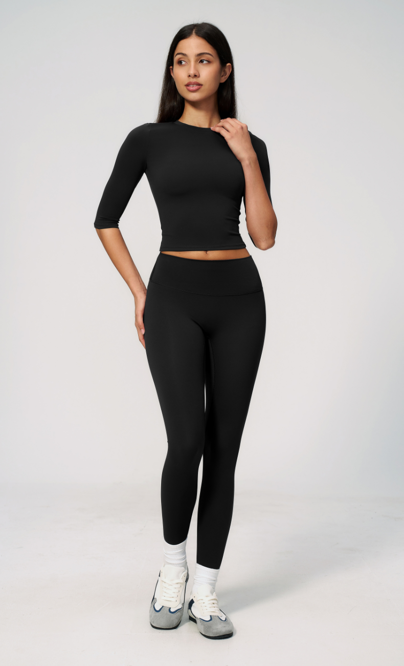 Alexandra 3/4 Sleeve High Waisted Leggings Workout Set