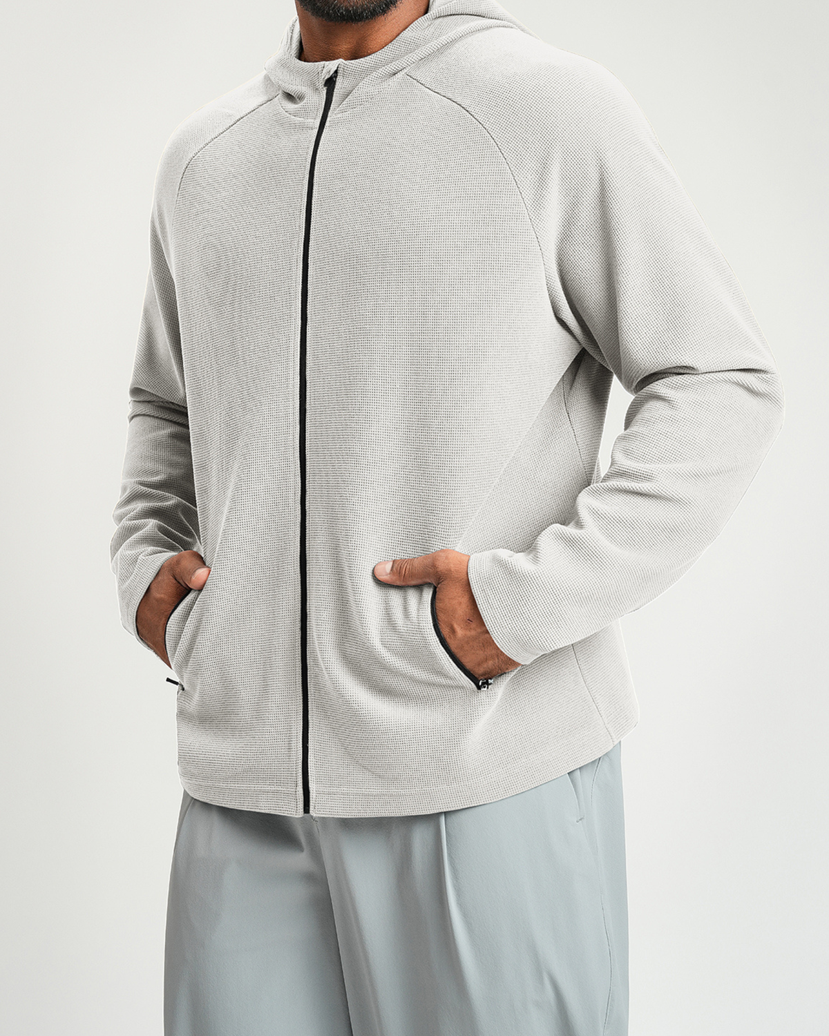 Everyday Ease Waffle Men's Full-Zip Hoodie