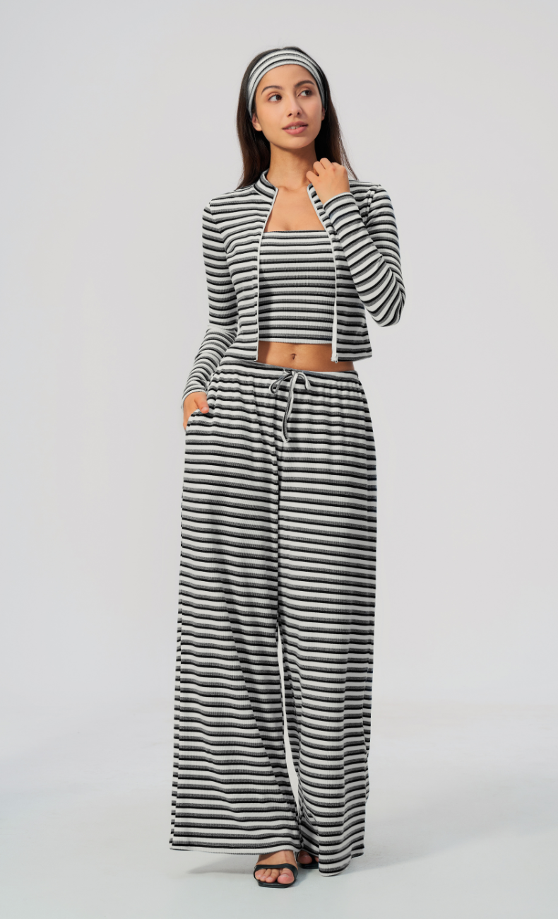 Alix Striped 3-Piece Lounge Set