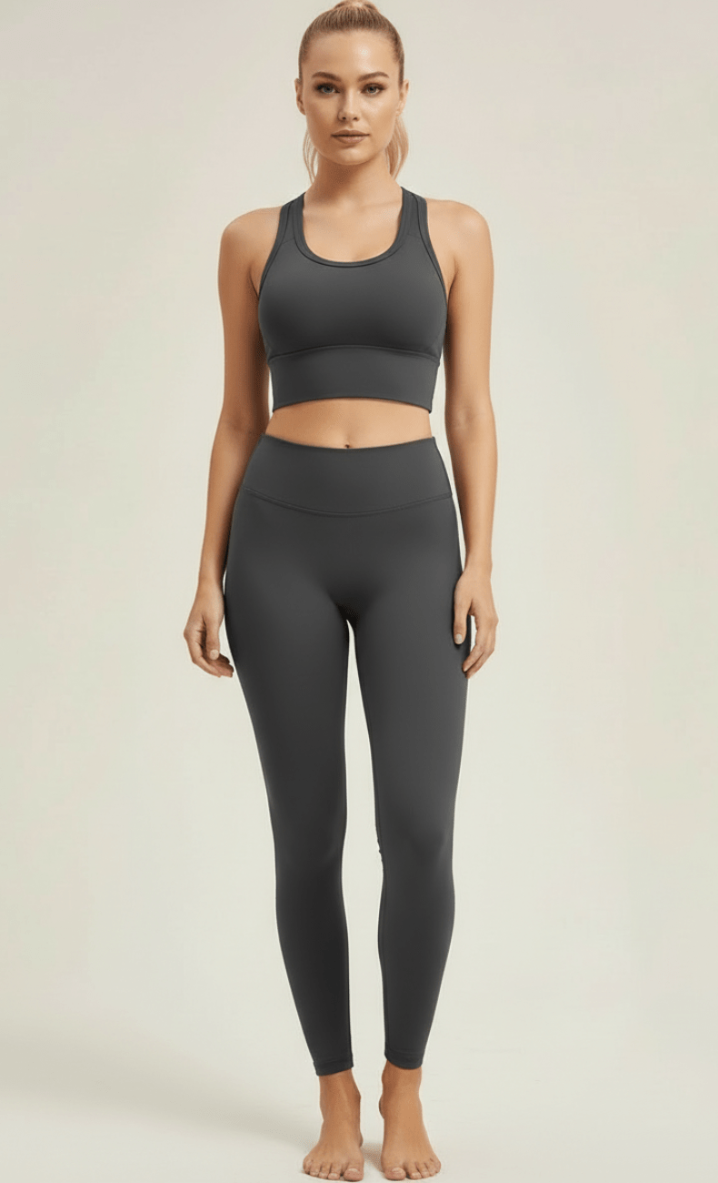 WOO YOGA Sports Bras Lindsey Teardrop Open-Back Built-In Bra Tank Top 
