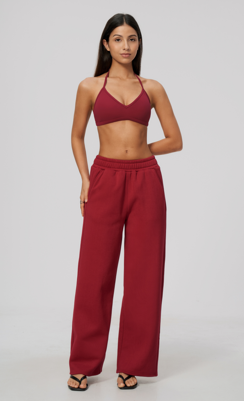 Hailey Cotton Blend Pull-On Wide Leg Sweatpants