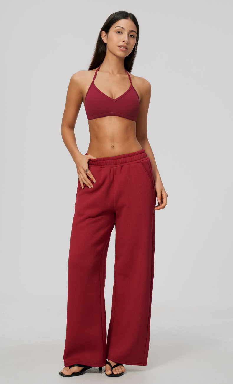 Hailey Cotton Blend Pull-On Wide Leg Sweatpants
