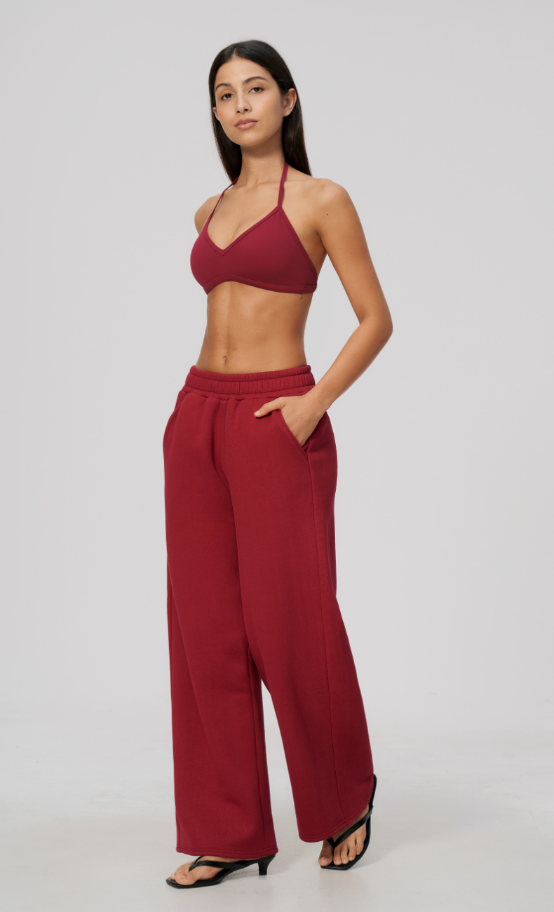 Hailey Cotton Blend Pull-On Wide Leg Sweatpants